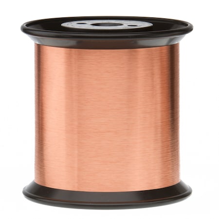 Magnet Wire, Enameled Copper Wire, 43 AWG, 2.5 Lbs, 165230' Length, 0.0024 Diameter, Natural